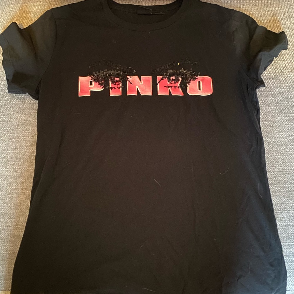 Pinko Logo T with Sequin Eyes